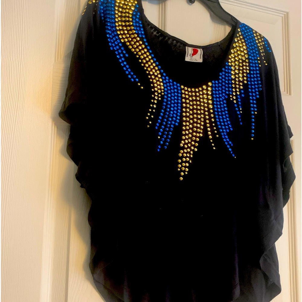Navy blue with studs fancy tee